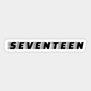 Seventeen Kpop Merch Minimalist Aesthetic Design Sticker